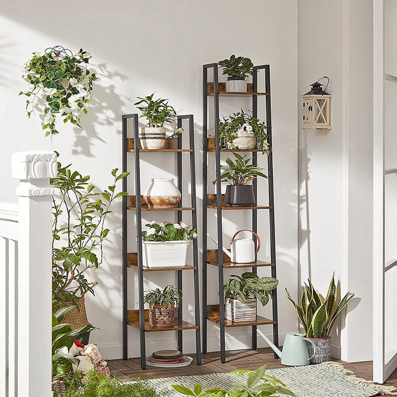 Étagère au style industriel avec cadre en métal – 170 x 33,8 x 30 cm, design moderne