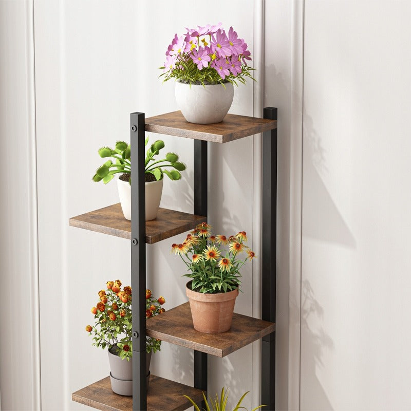 Étagère à plantes – moderne, marron, 113 cm de haut
