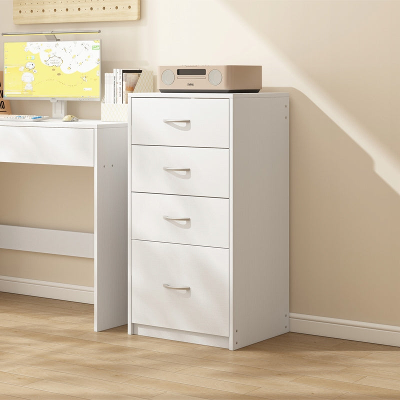 Étagère moderne avec 4 tiroirs style loft commode blanche meuble de bureau grand 85 cm