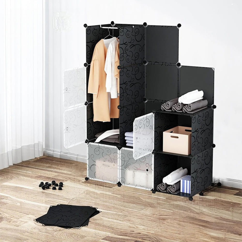 Armoire modulable et pliable 146×110×36 cm – compacte et résistante