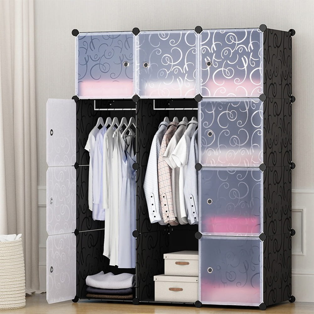 Armoire modulable et pliable 146×110×36 cm – compacte et résistante