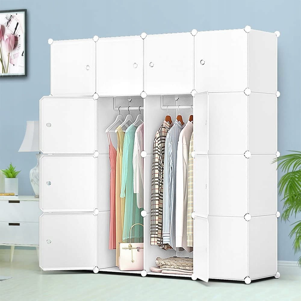 Armoire XL modulable – blanche, spacieuse, idéale pour toute chambre à coucher