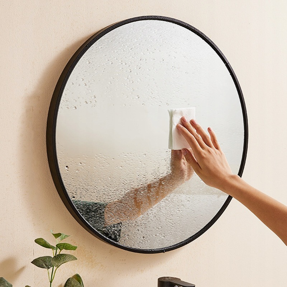 Miroir rond avec cadre fin – diamètre 60 cm, installation facile, design moderne