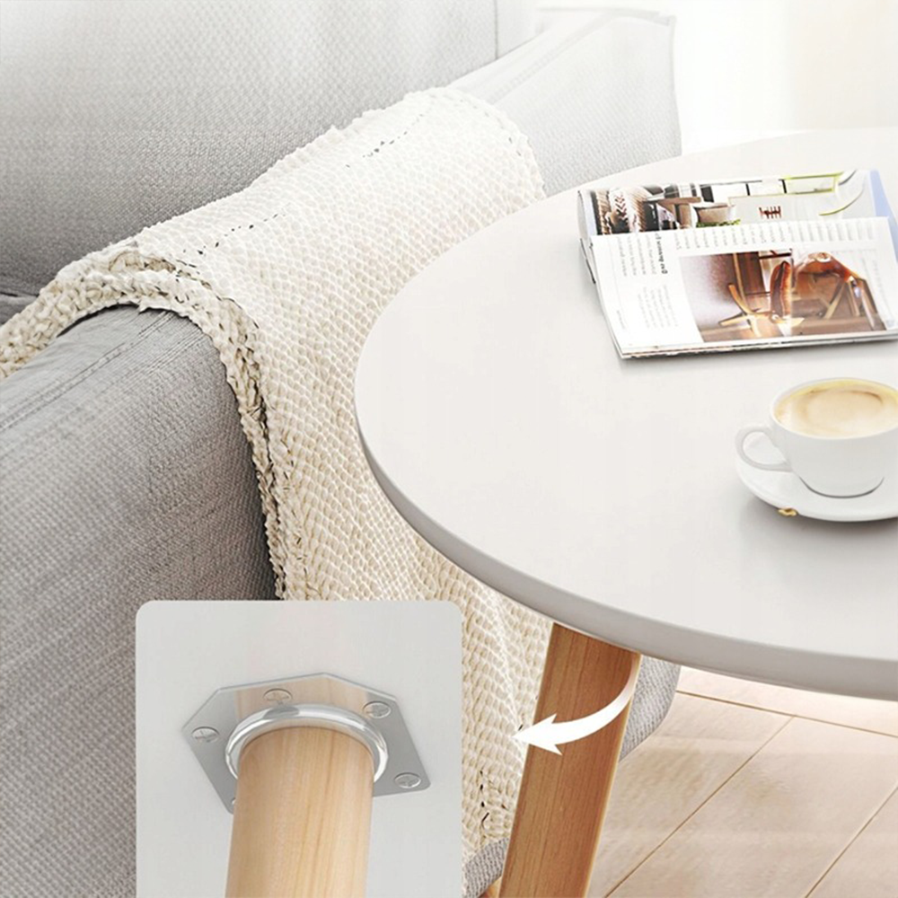 Table ronde blanche 60x52 cm – Design moderne et compact pour l’intérieur