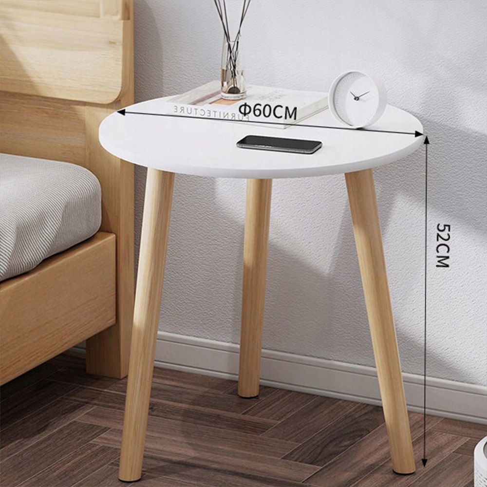 Table ronde blanche 60x52 cm – Design moderne et compact pour l’intérieur