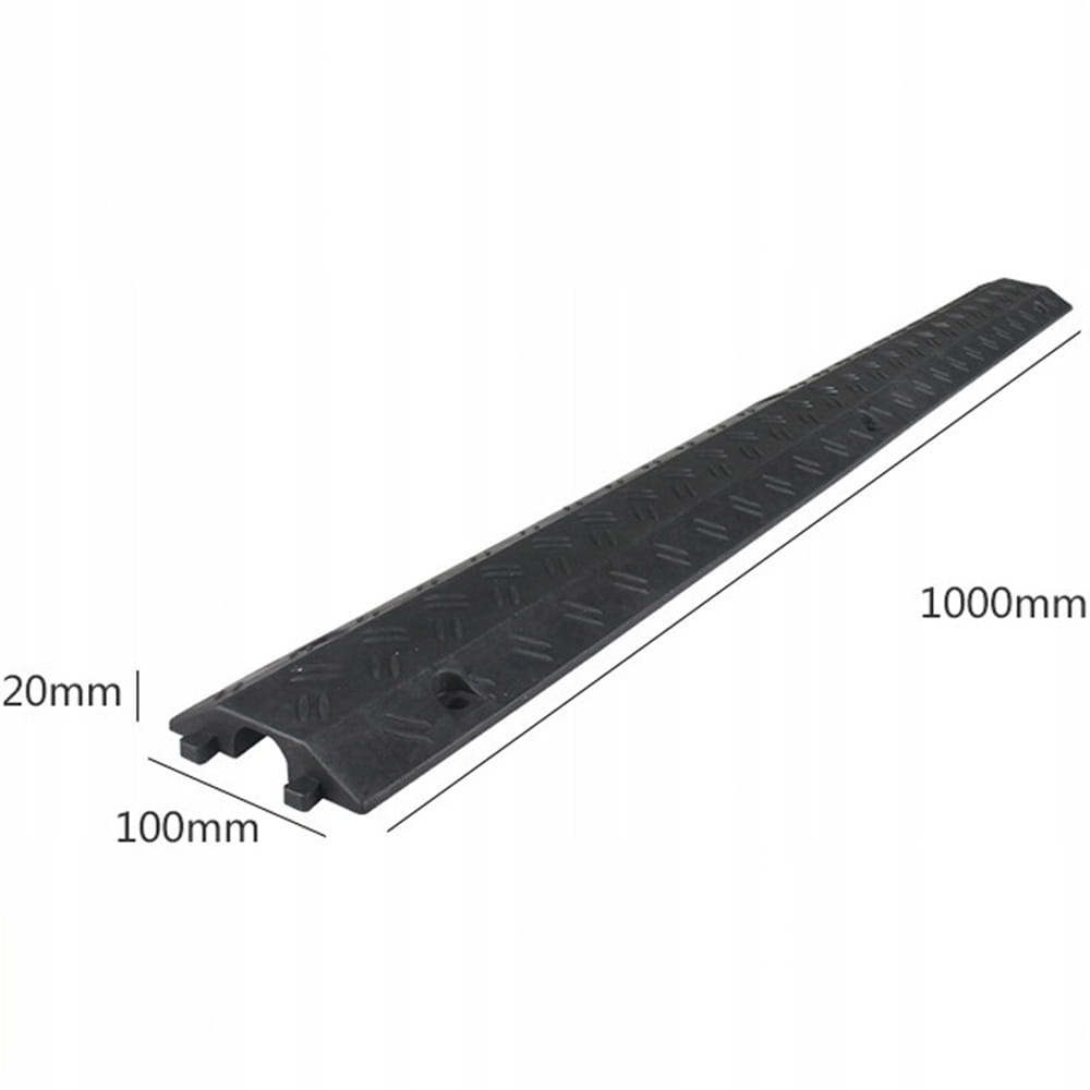 Ensemble de 3 rampes passe-câbles – 100 x 10 x 2 cm – protection robuste pour câbles extérieurs