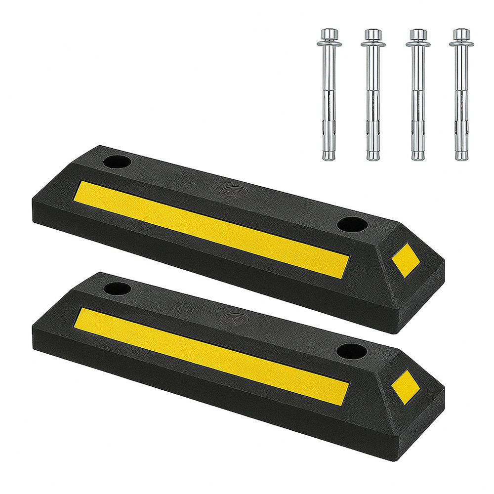 Set de délimitation de parking en 2 pièces, 54 cm, avec bande réfléchissante – pour un marquage efficace des places de stationnement