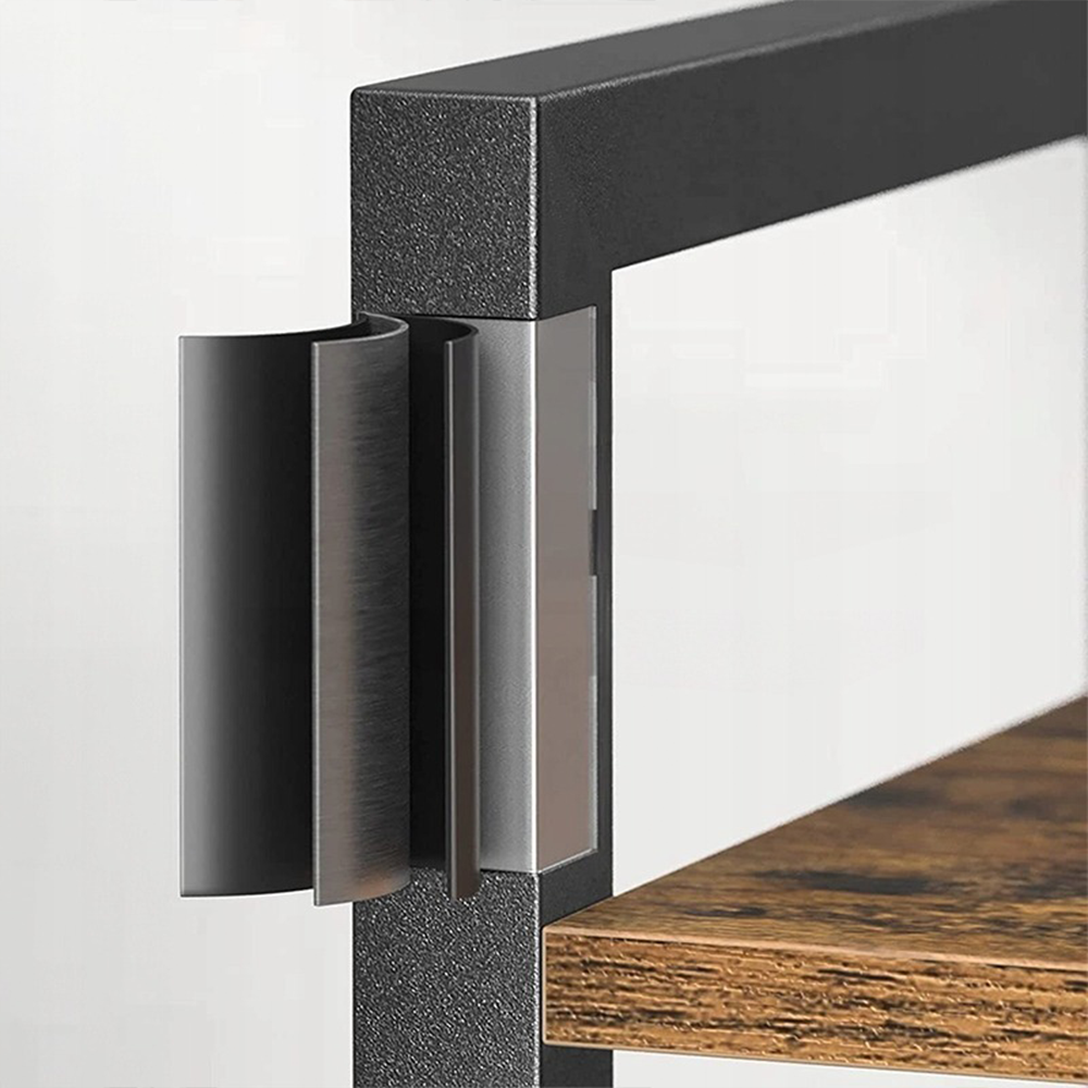 Bibliothèque étroite au style industriel loft – 40 x 30 x 187,5 cm, avec cadre en métal