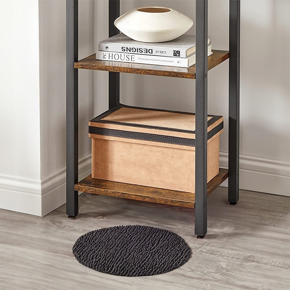 Bibliothèque étroite au style industriel loft – 40 x 30 x 187,5 cm, avec cadre en métal