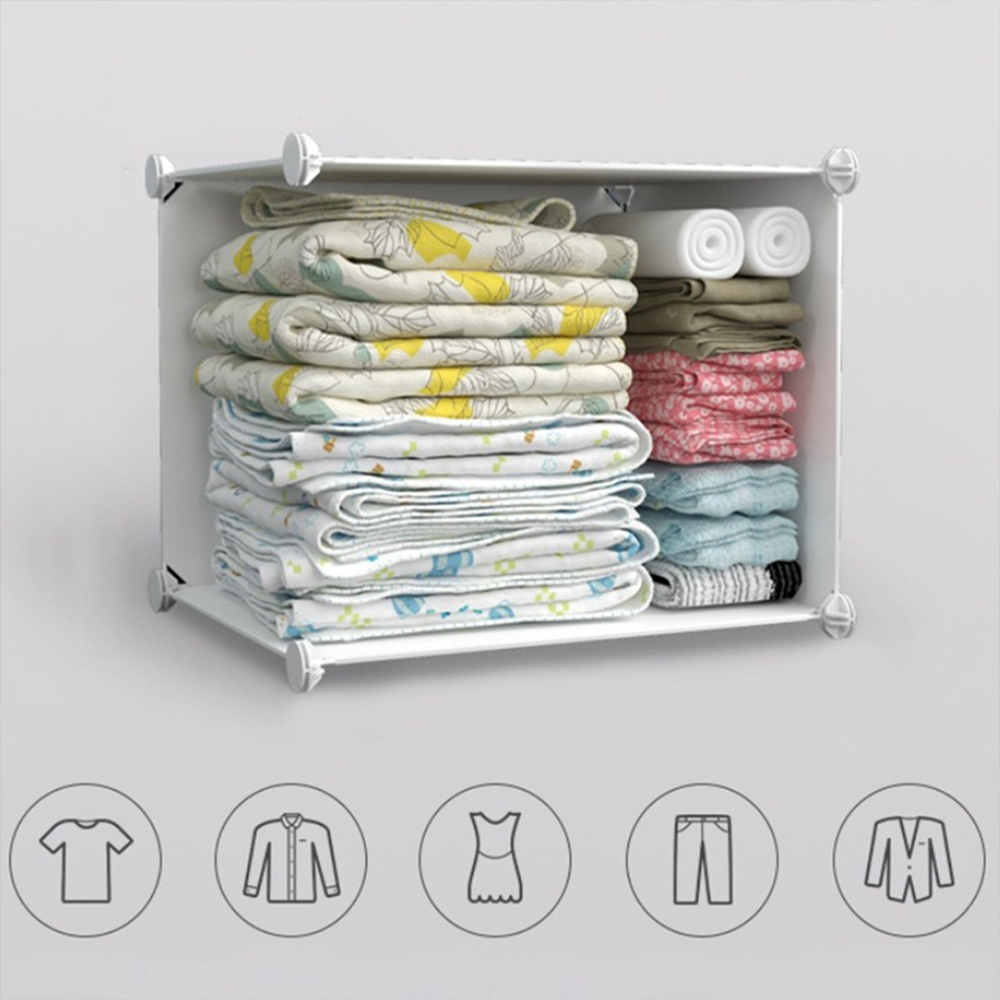 Armoire modulable pliable pour enfants – 111x111x37 cm – légère, colorée, imperméable