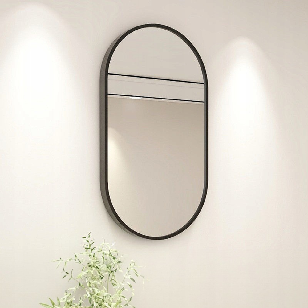 Miroir décoratif 75 x 40 cm – installation facile, design moderne pour la salle de bain, l’entrée ou la chambre