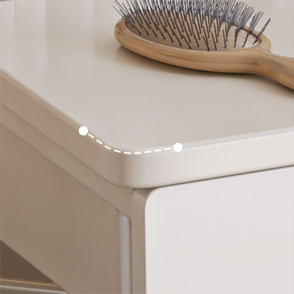Coiffeuse blanche avec miroir 80x40x125,5 cm – Élégance et fonctionnalité pour la chambre à coucher