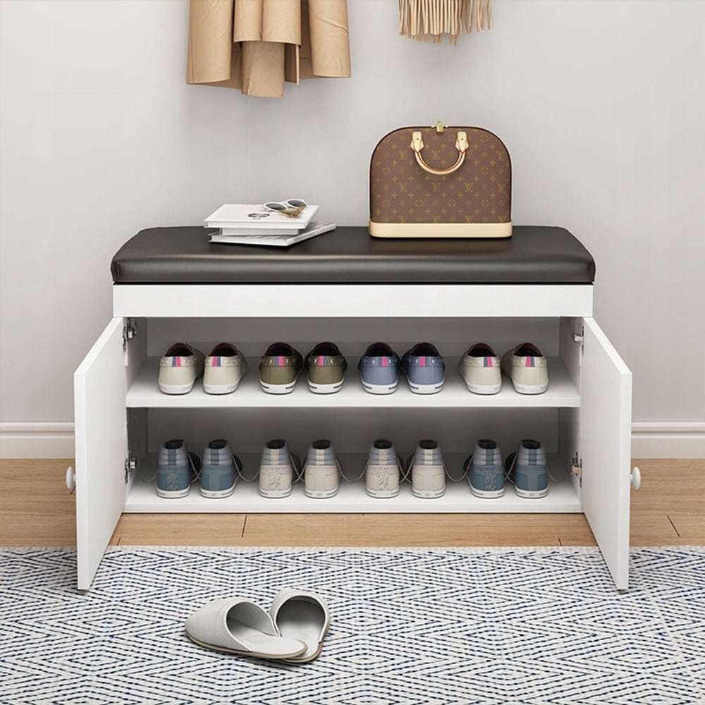 Banc à chaussures avec espace de rangement 60 x 32 x 35 cm – pratique, compact et moderne