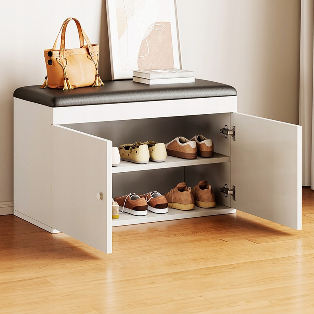 Banc à chaussures avec espace de rangement 60 x 32 x 35 cm – pratique, compact et moderne