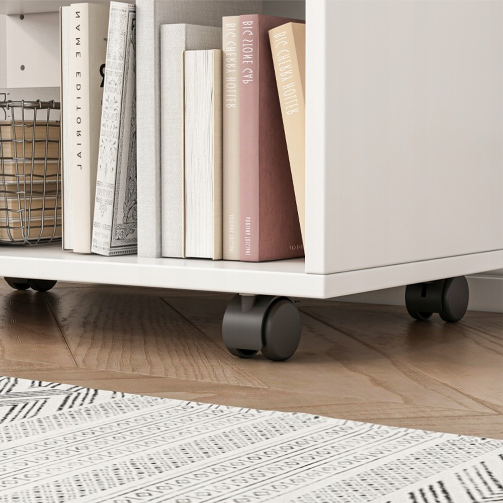 Armoire blanche 60 cm – design moderne de style loft, idéale pour le bureau ou le télétravail.