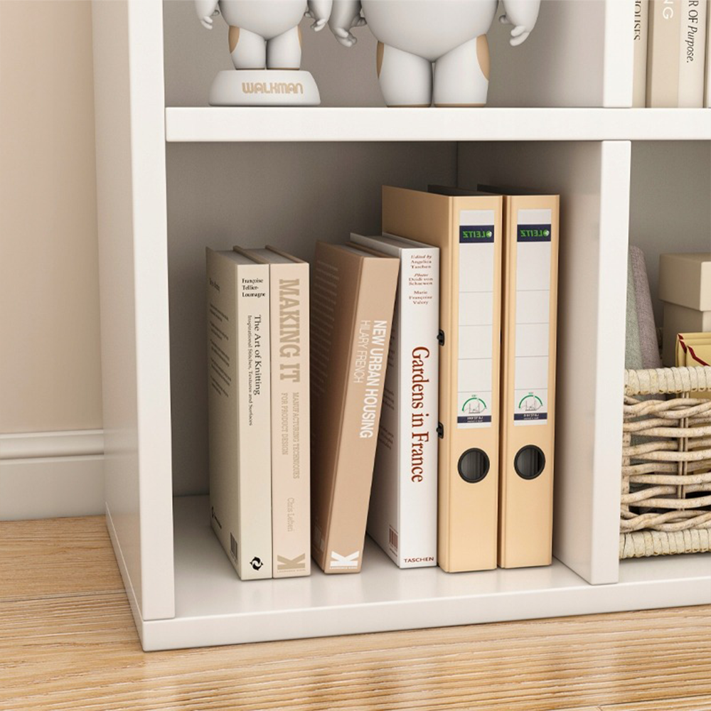 Étagère ouverte blanche KALAX 2x3 – Rangement moderne en MDF, 90x30x60 cm