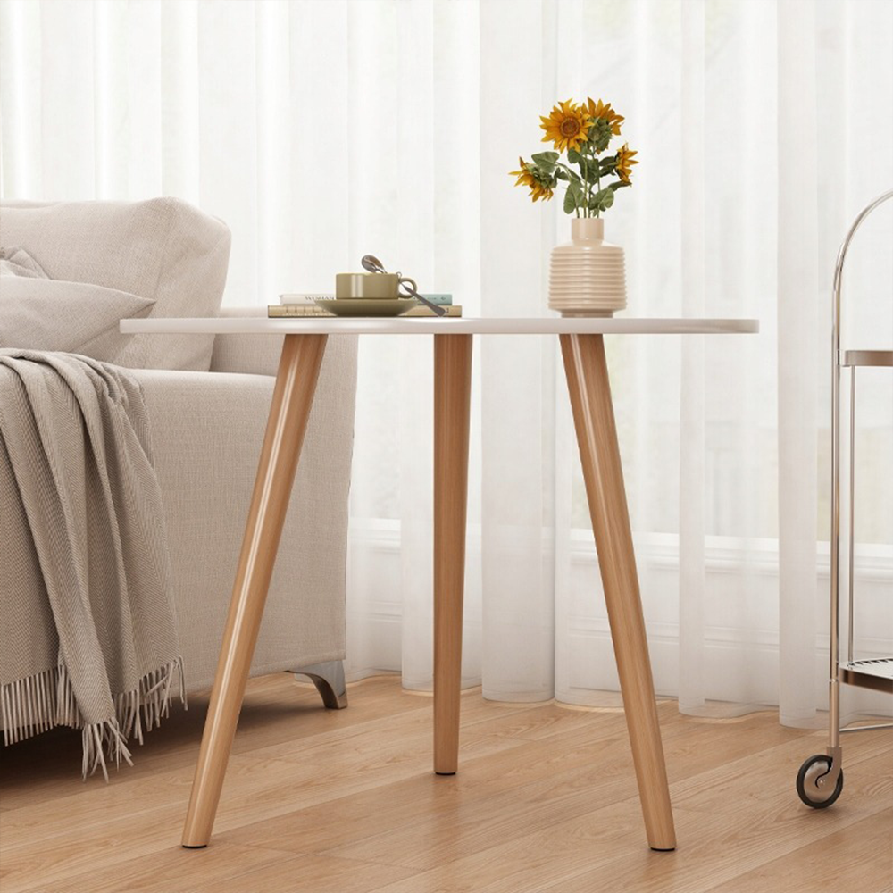 Table basse ronde 60x52 cm – style scandinave, élégance et design compact