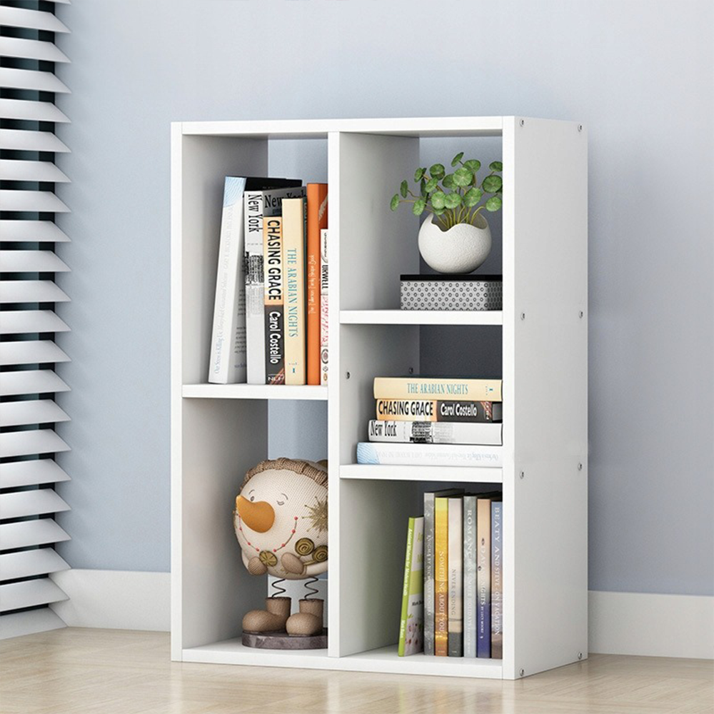 Étagère blanche 80x50 cm – Bibliothèque ouverte de style scandinave, idéale pour les livres et les objets de décoration.