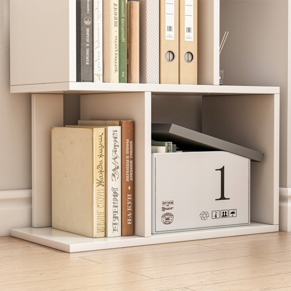 Bibliothèque ouverte autoportante – 140 cm de haut – style moderne, loft et scandinave