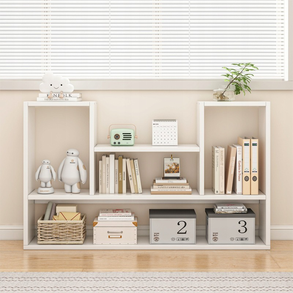 Étagère murale blanche 100x60x16 cm – Design moderne, idéale pour livres et objets de décoration