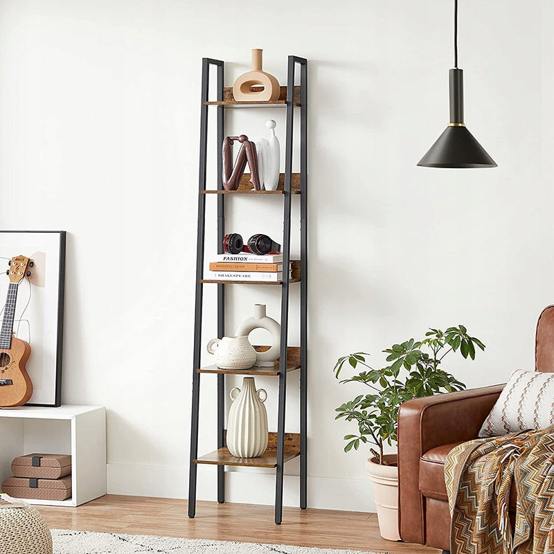 Étagère au style industriel avec cadre en métal – 170 x 33,8 x 30 cm, design moderne