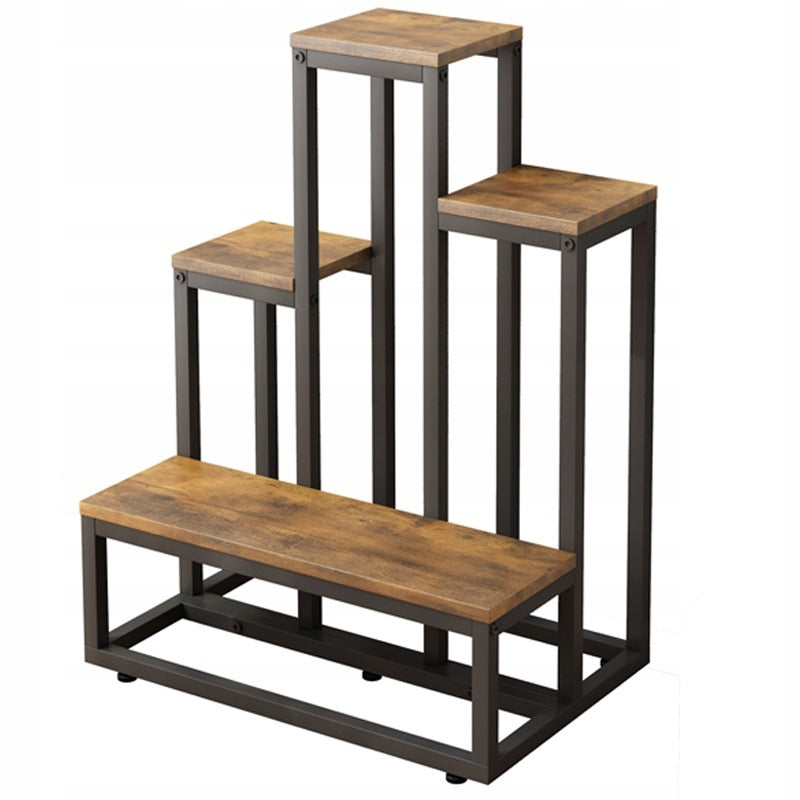 Étagère à plantes rustique – 67 cm de haut, style loft / industriel