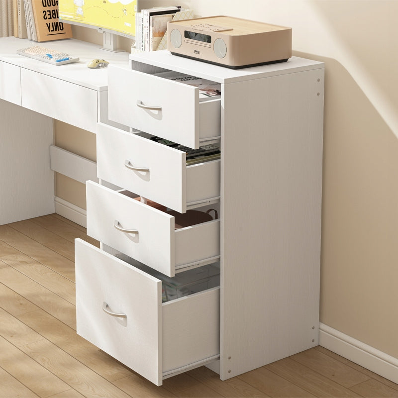 Étagère moderne avec 4 tiroirs style loft commode blanche meuble de bureau grand 85 cm