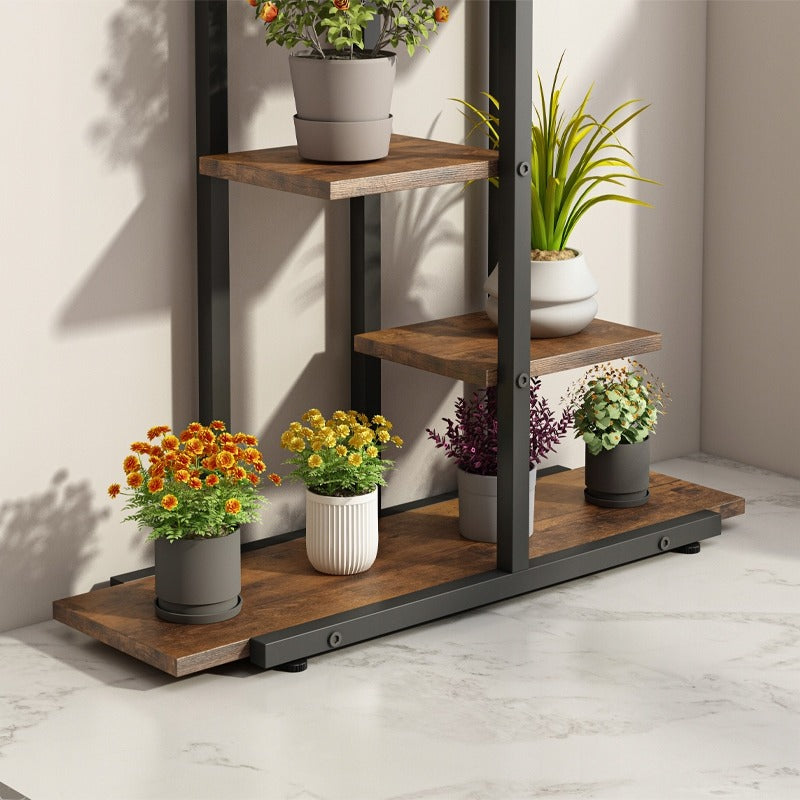 Étagère à plantes – moderne, marron, 113 cm de haut