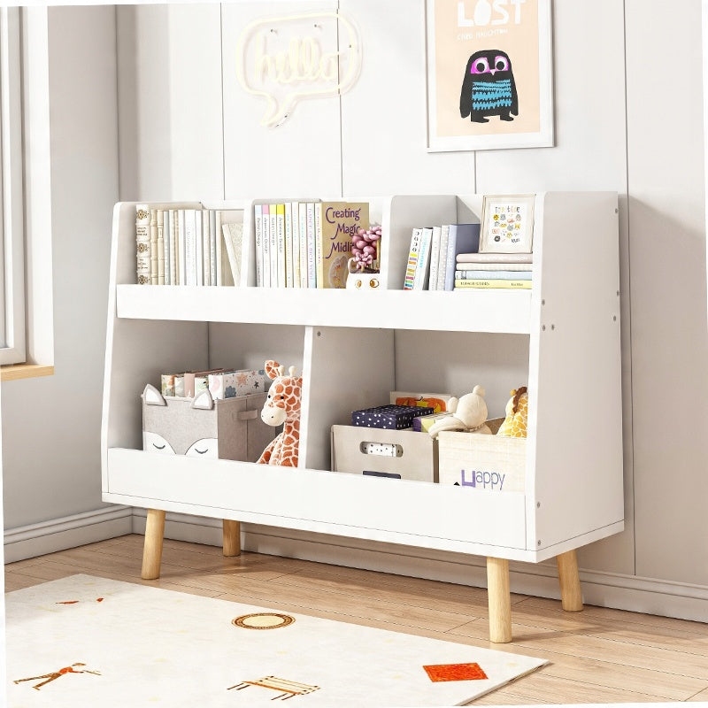 Étagère pour livres et journaux pour enfants – meuble à jouets type bibliothèque 60 cm