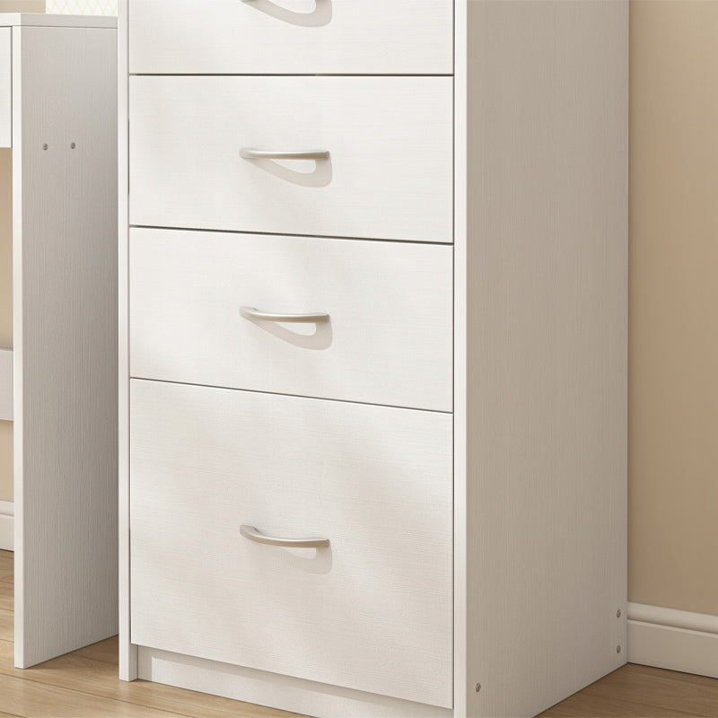 Étagère moderne avec 4 tiroirs style loft commode blanche meuble de bureau grand 85 cm