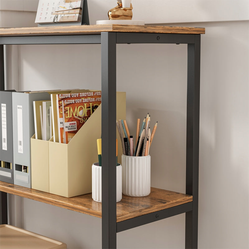 Étagère loft brun rustique en métal – 80x80x20 cm