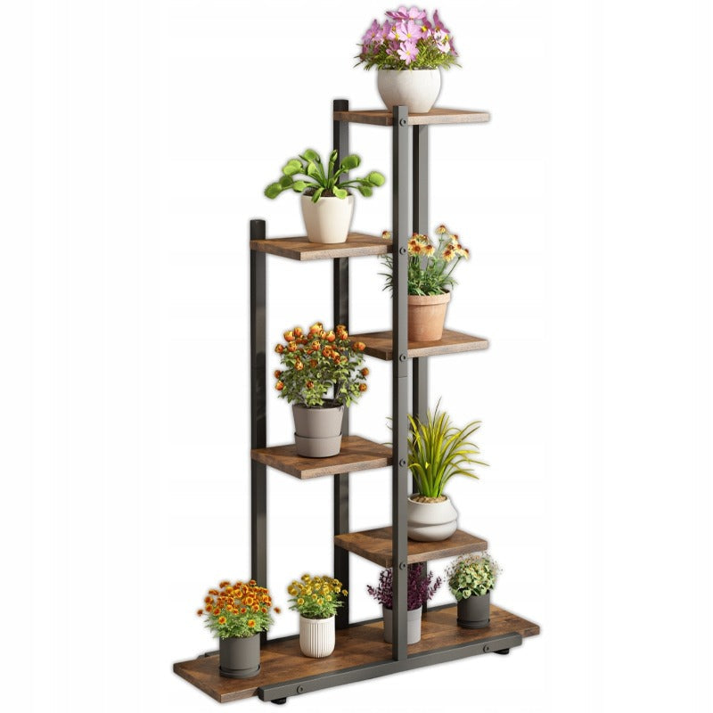 Étagère à plantes – moderne, marron, 113 cm de haut