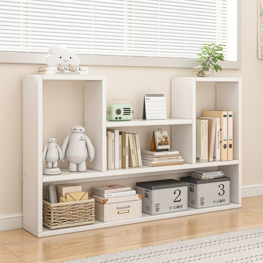 Étagère murale blanche 100x60x16 cm – Design moderne, idéale pour livres et objets de décoration