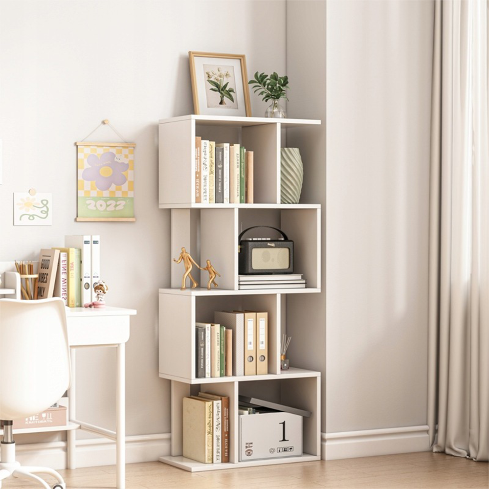 Bibliothèque ouverte autoportante – 140 cm de haut – style moderne, loft et scandinave