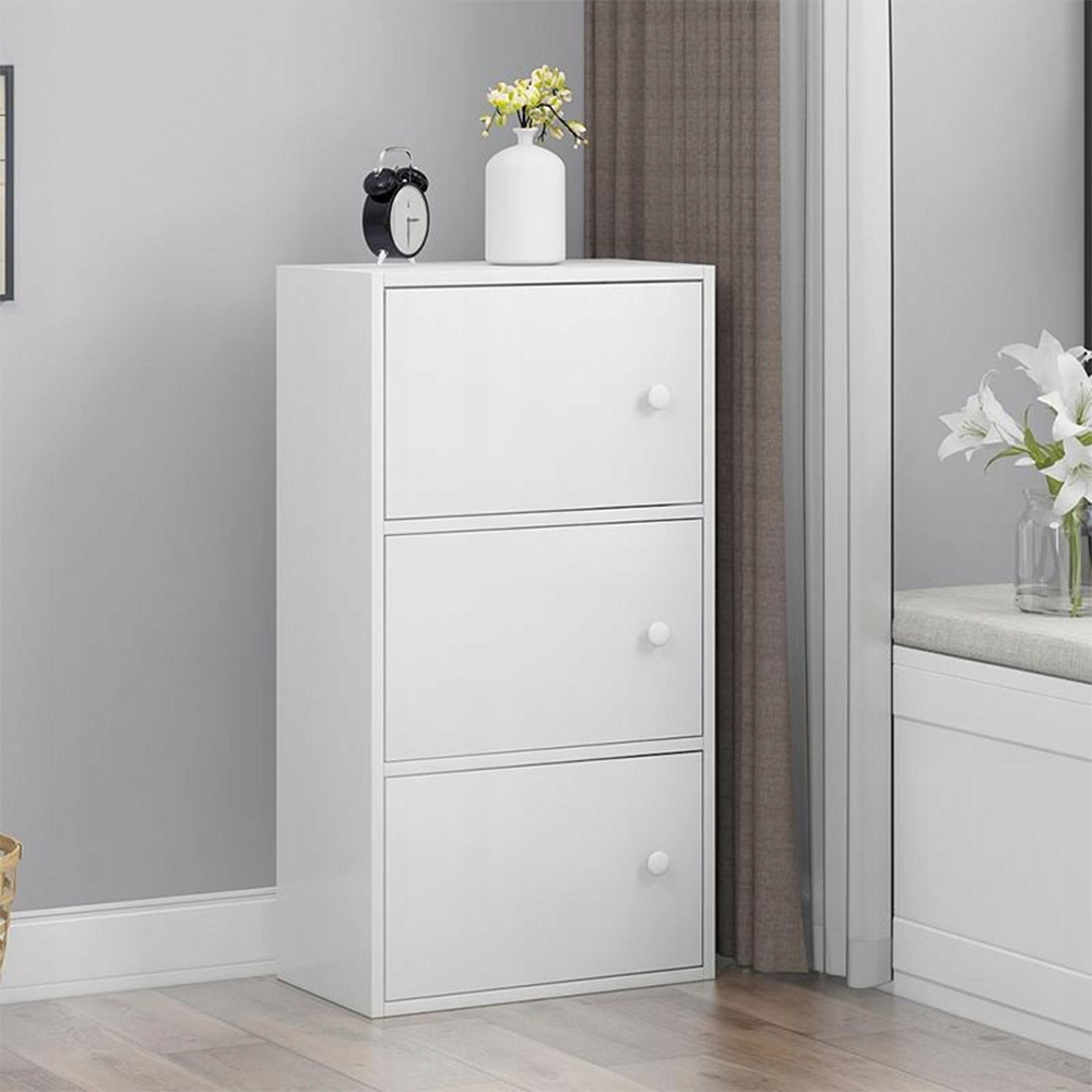 Commode blanche minimaliste au style scandinave – 78 x 30 x 40 cm