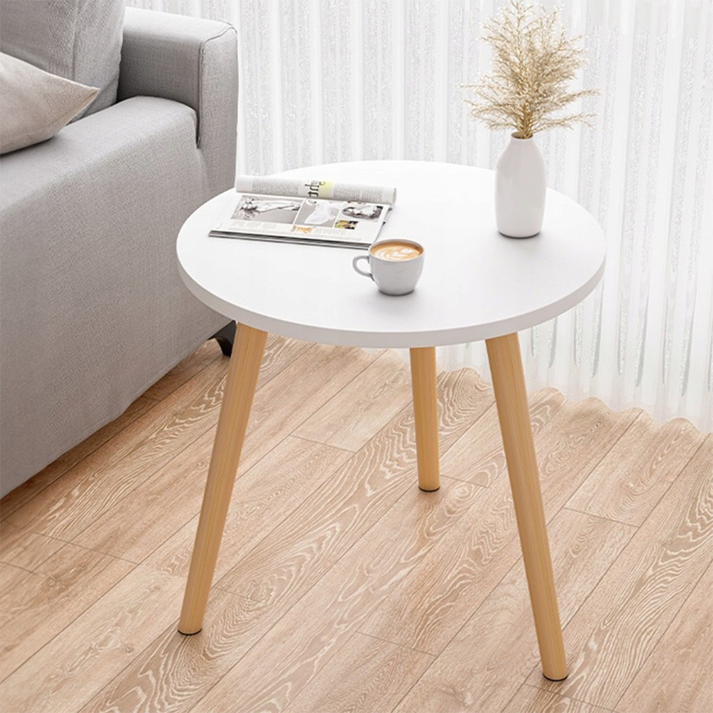 Table ronde blanche 60x52 cm – Design moderne et compact pour l’intérieur