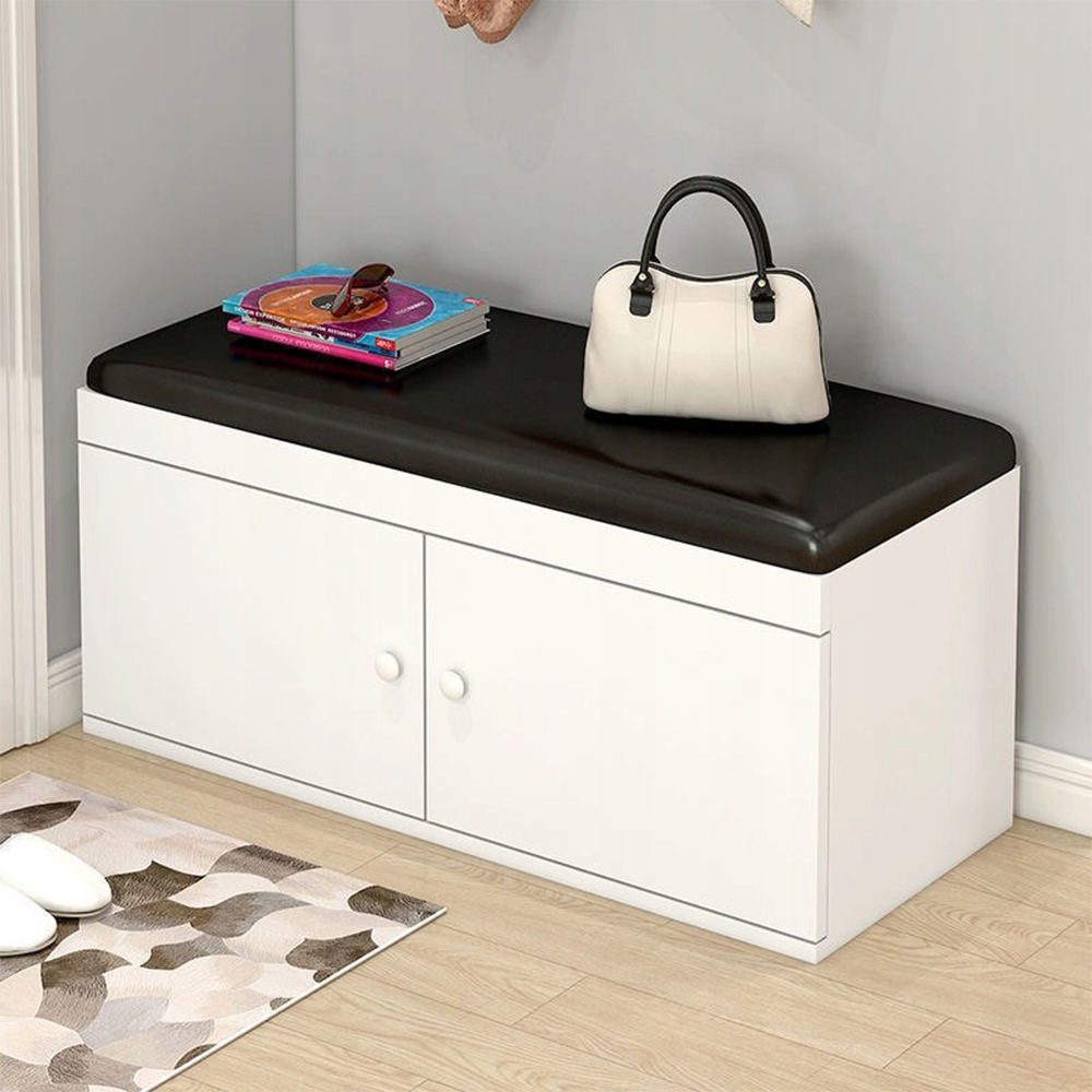 Banc à chaussures avec espace de rangement 60 x 32 x 35 cm – pratique, compact et moderne