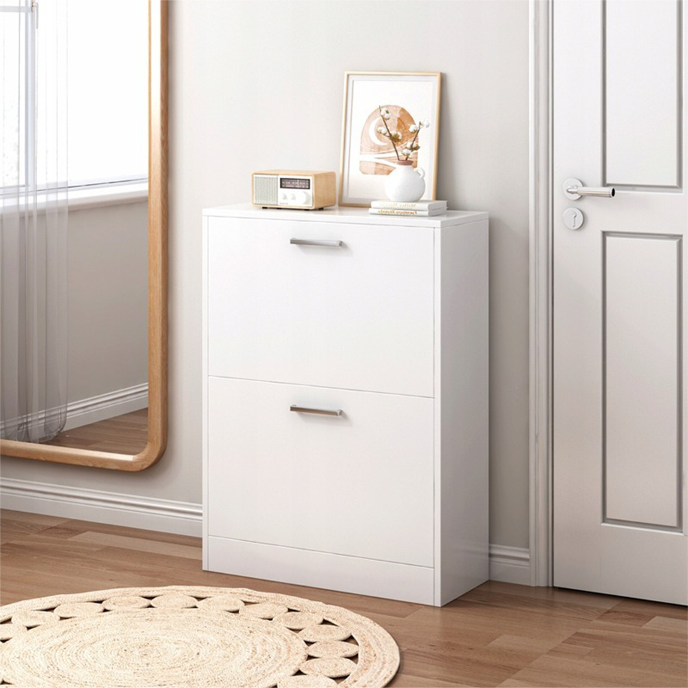 Meuble à chaussures blanc en MDF, 60 cm – design moderne pour couloir, vestibule ou entrée