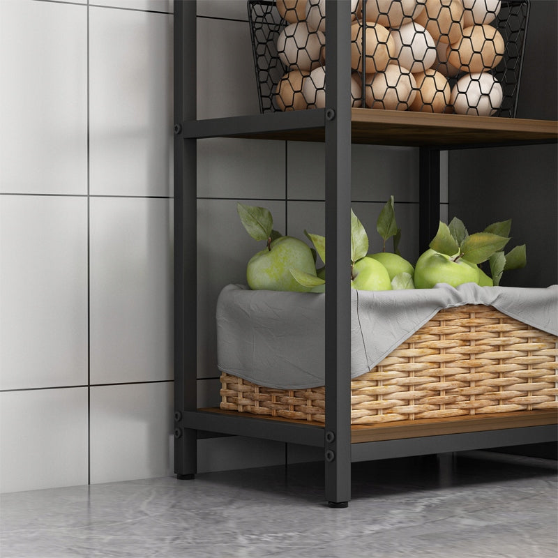 Étagère industrielle – 154 x 40 x 30 cm, 5 étagères, style loft, MDF et métal