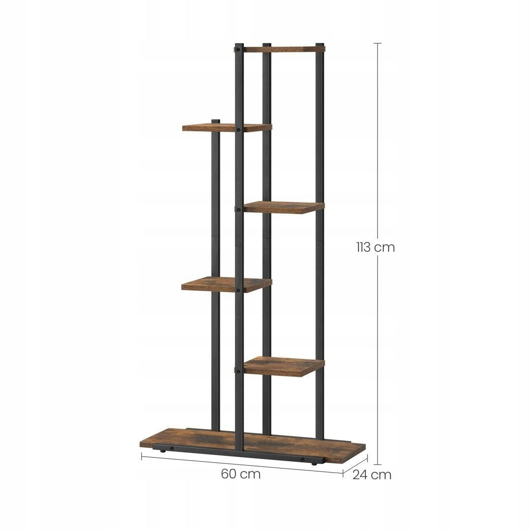 Étagère à plantes – moderne, marron, 113 cm de haut