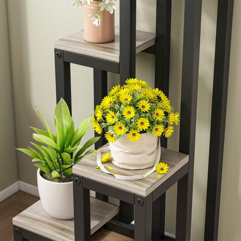 Étagère à plantes en métal – 4 niveaux, style moderne et loft