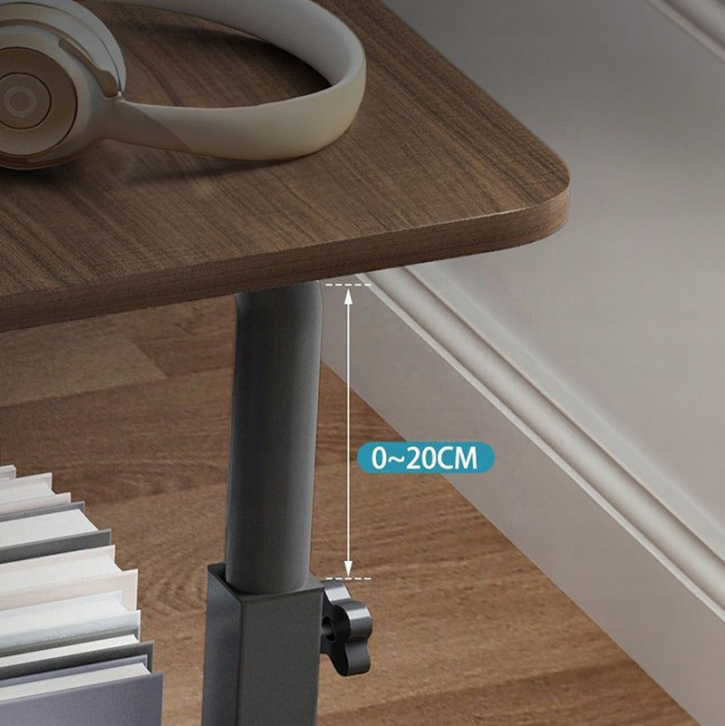 Table pour ordinateur portable sur roulettes, mobile et réglable en hauteur