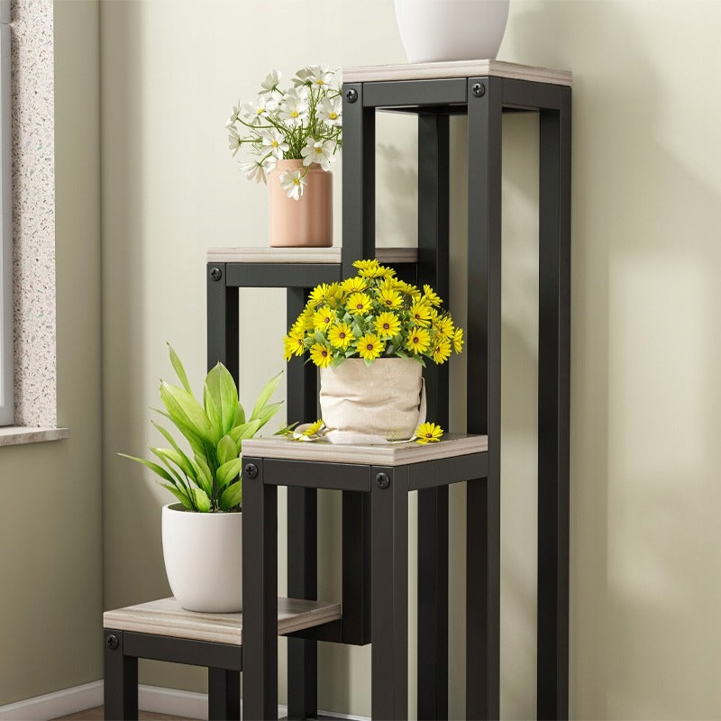 Étagère à plantes en métal – 4 niveaux, style moderne et loft