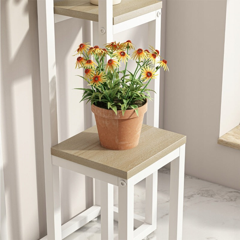 Support à plantes blanc – 67 cm – Style loft à 3 niveaux