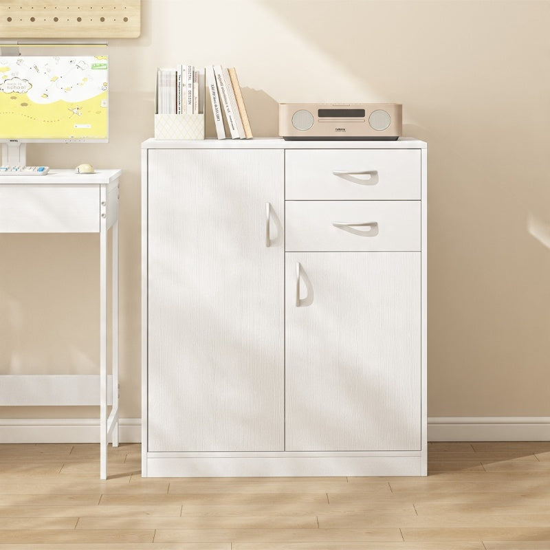 Commode moderne avec tiroirs et étagères style loft blanc armoire avec portes 74 cm
