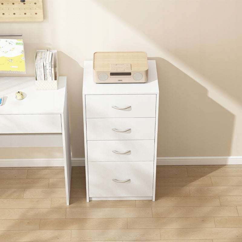 Étagère moderne avec 4 tiroirs style loft commode blanche meuble de bureau grand 85 cm