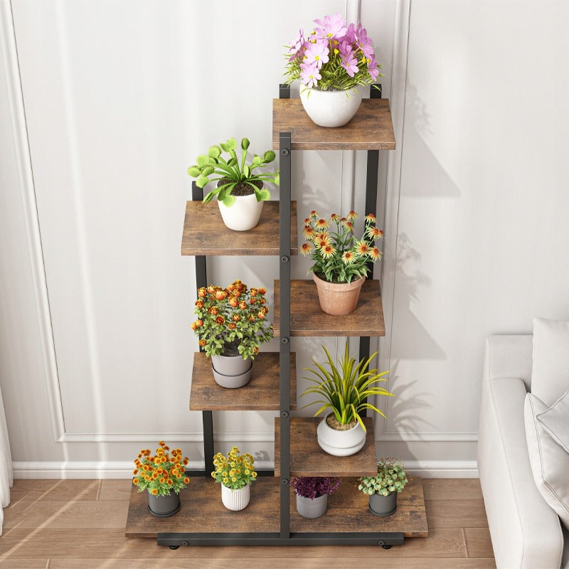 Étagère à plantes – moderne, marron, 113 cm de haut
