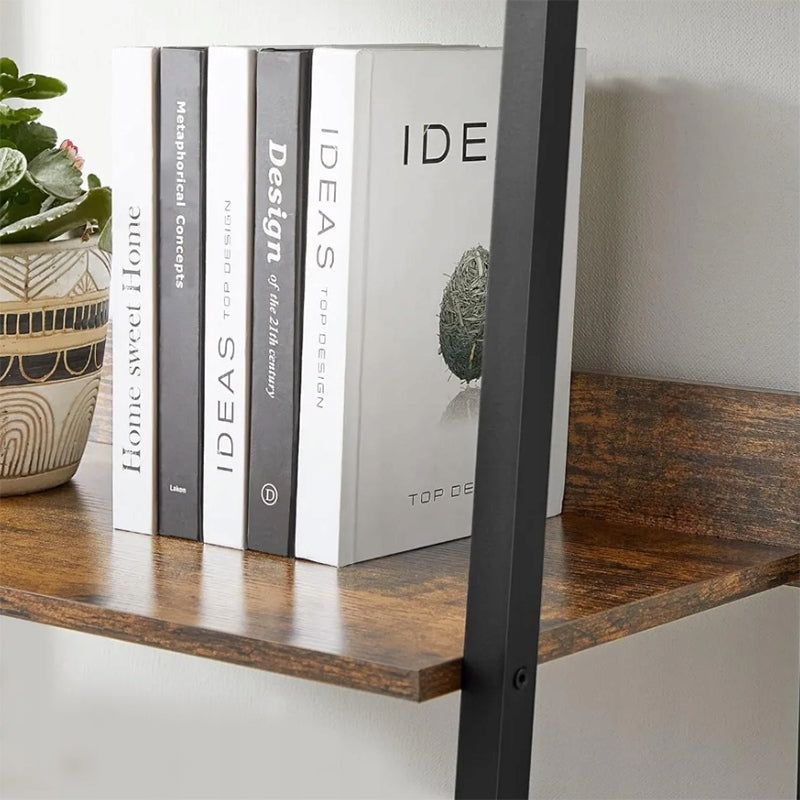Étagère au style industriel avec cadre en métal – 170 x 33,8 x 30 cm, design moderne