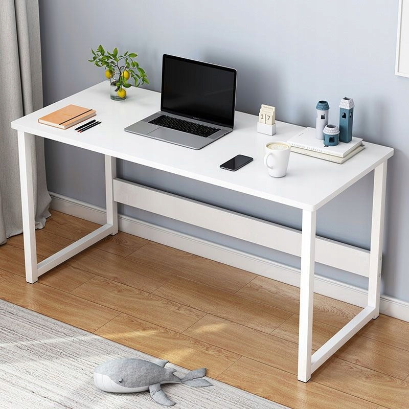 Bureau d’ordinateur blanc – Table style loft pour ordinateur portable et PC – Design scandinave