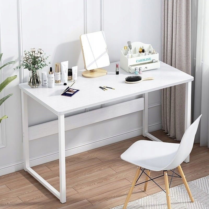 Bureau d’ordinateur blanc – Table style loft pour ordinateur portable et PC – Design scandinave